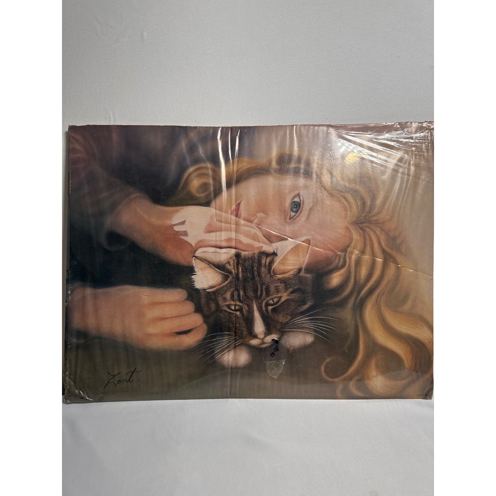 Vintage Zent 1987 Addie & Siesie Art Print Unisex OS Brown Fair